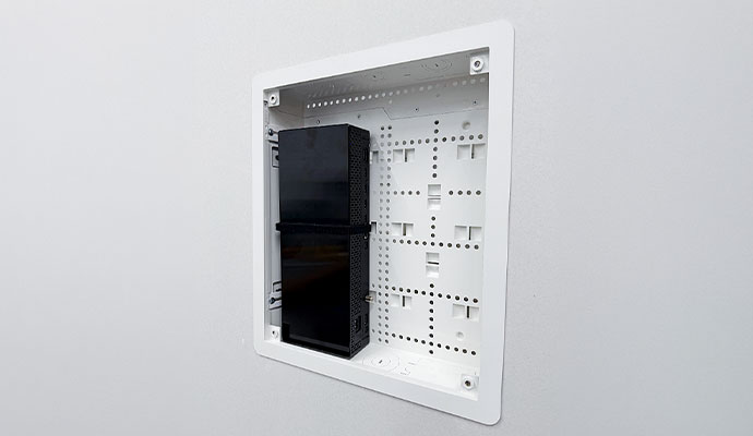 Low voltage structured media panel