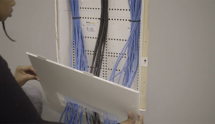 Low voltage structured wiring installation