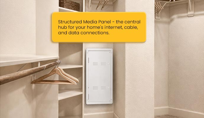 Panel in apartment closet