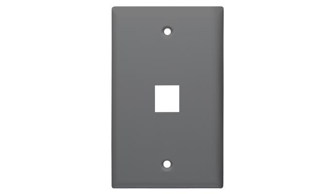 Standard Size Keystone Plate 1 Port, Gray, UL