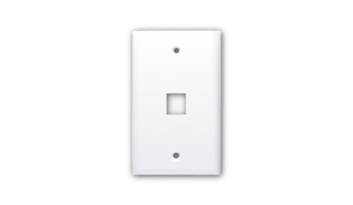 Standard Size Keystone Plate 1 Port, Ultra White UL