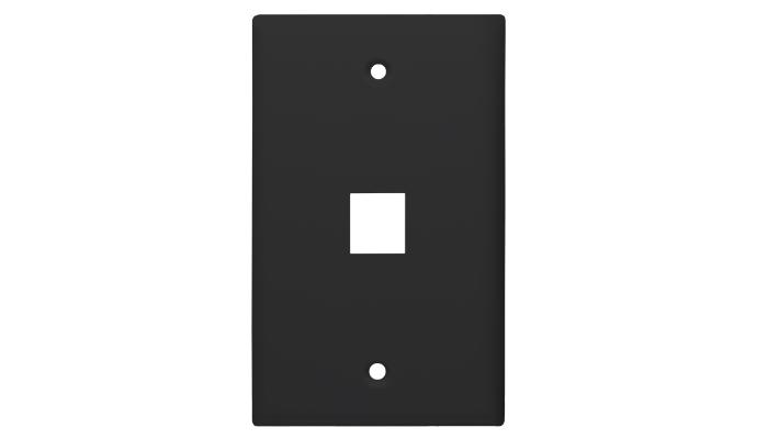 Keystone Midi Plate 1 Port, Black, UL