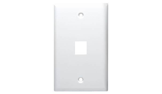 Keystone Midi Plate 1 Port, Ultra White, UL
