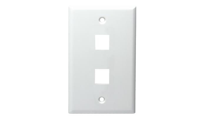 Keystone Midi Plate 2 Port, Ultra White, UL