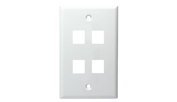Keystone Midi Plate 4 Port, Ultra White, UL