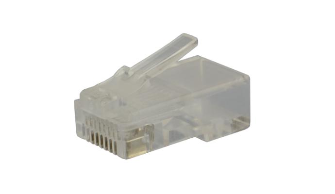 CAT5e - RJ45 Molded Plug for Round Cable 8 Conductor UTP - Non Passthrough - 100pk