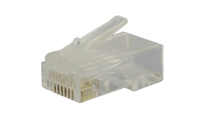 CAT6 - RJ45 Molded Plug for Round Cable 8 Conductor UTP- 25 Pack - Non Passthrough