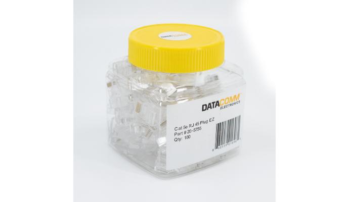 CAT5e - RJ45 Plug EZ, 100 PK JAR - Passthrough