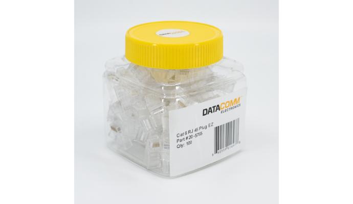 CAT6 - RJ45 Plug EZ, 100 PK JAR - Passthrough