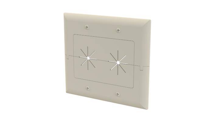 2-Gang Flexible Split Plate Lite Almond