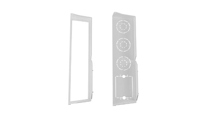 5 PACK - Open end cap and Knockout end cap for Cable Trench