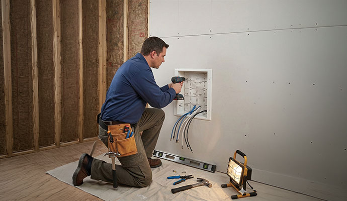 Professional media box installation