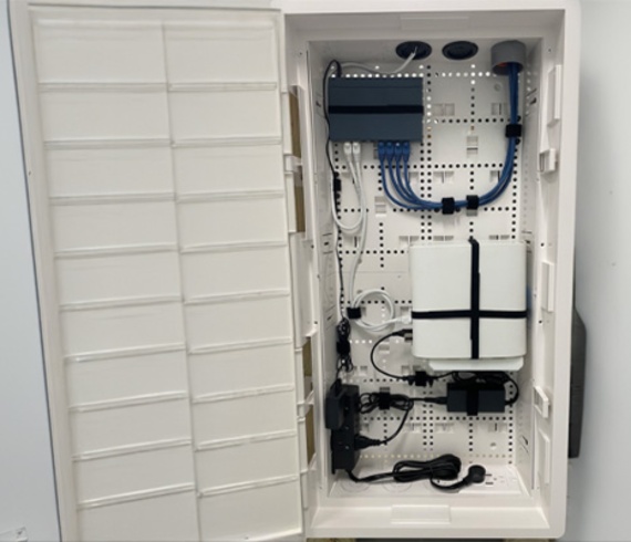 Media panel installed in a home